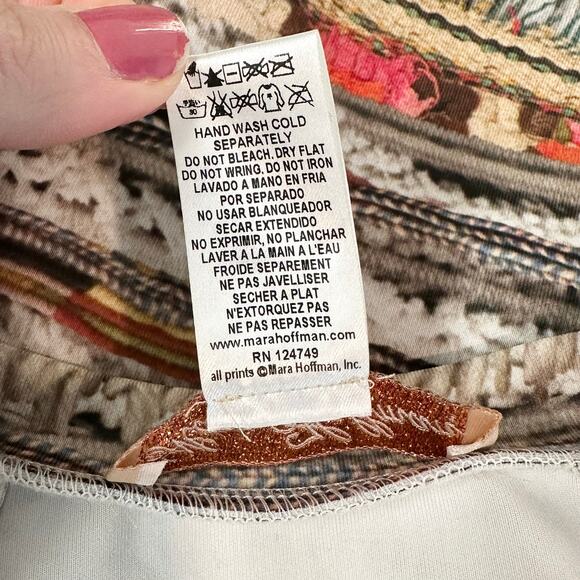 MARA HOFFMAN Neoprene Sweatshirt Fringe Photo Print Pullover Sweater - Picture 12 of 13